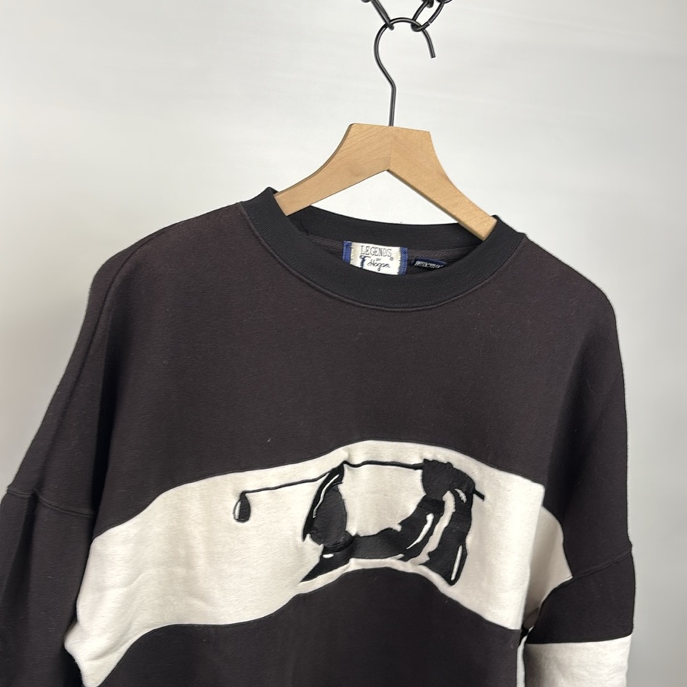 Rare Vintage 90s Legends by Ben Hogan Embroidered Crewneck Golf - Large - Black